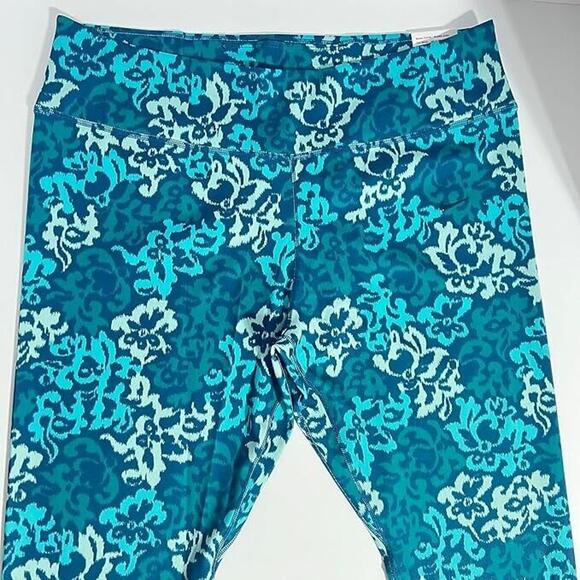 Nike ONE Luxe Women's MID-Rise Full Lenght Leggings, Anime Floral Blue, Size XXL - Picture 2 of 7